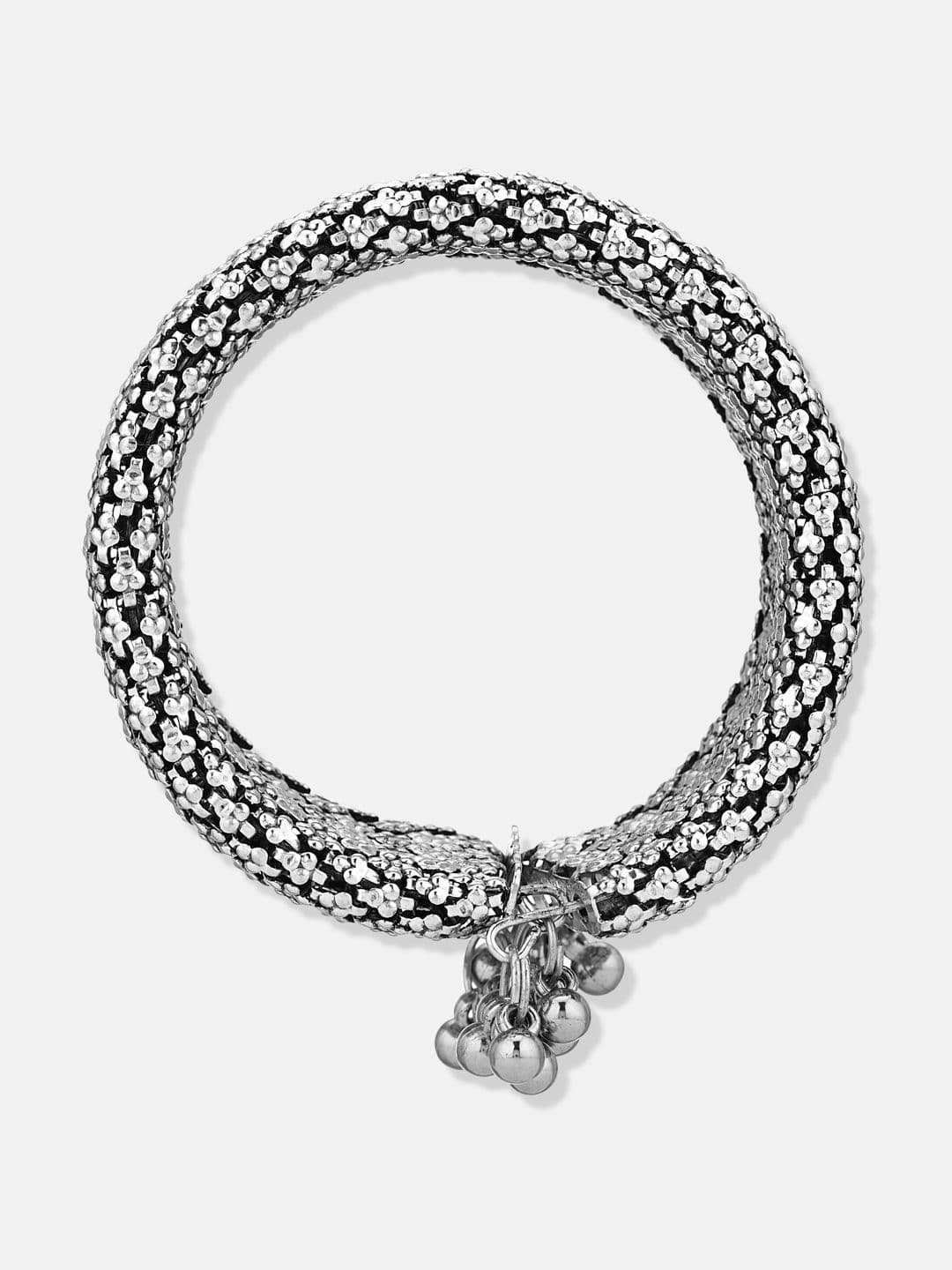ATIBELLE Women 2 Brass Silver-Plated Cuff Bracelet thumbnail 5