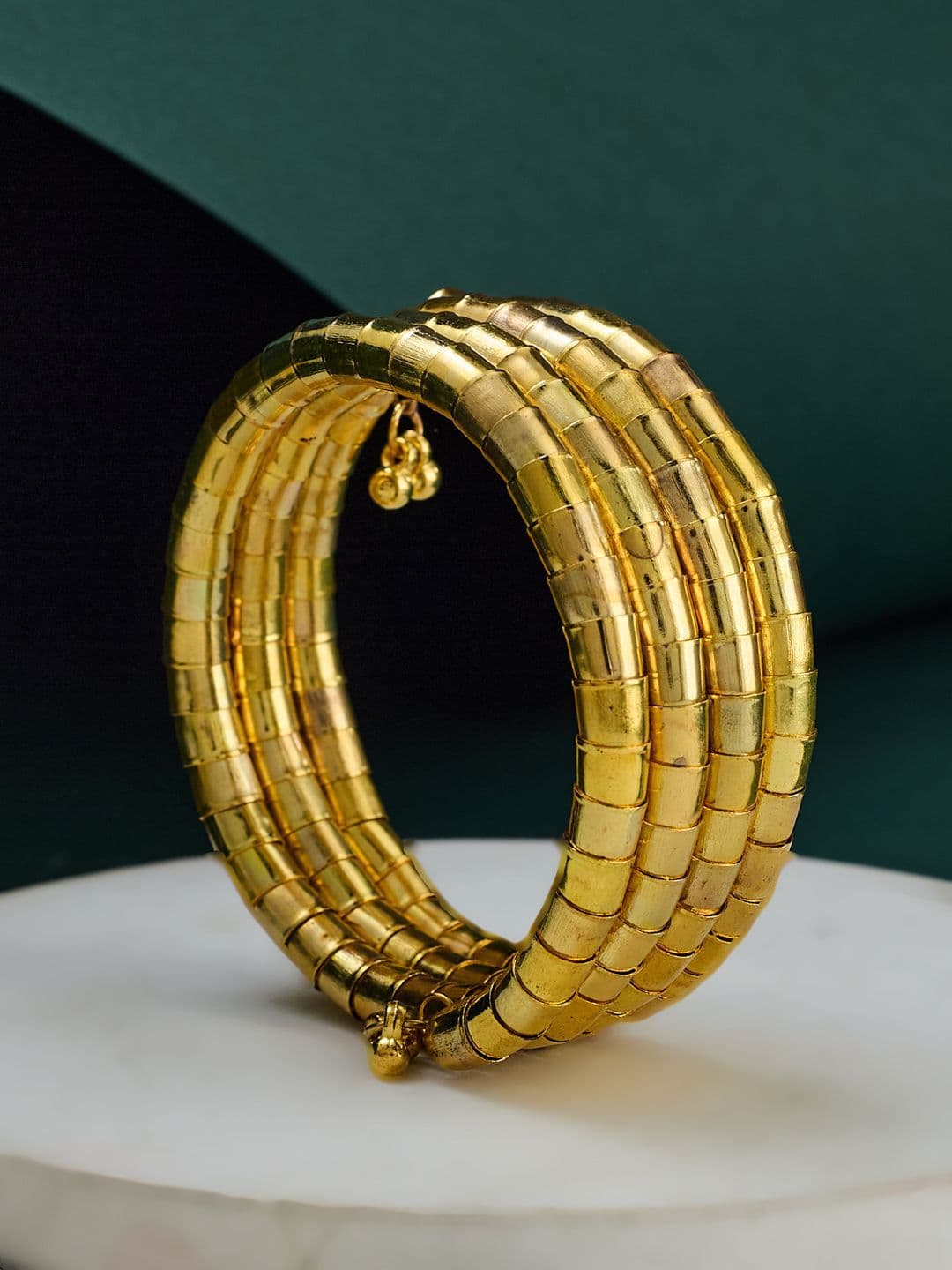 ATIBELLE Gold Plated Layered Bangle - Image 1