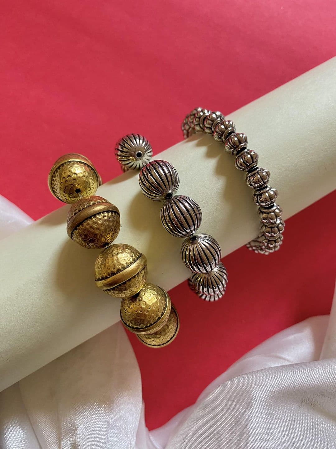 ATIBELLE Set Of 3 Gold Plated Bangles - Image 1