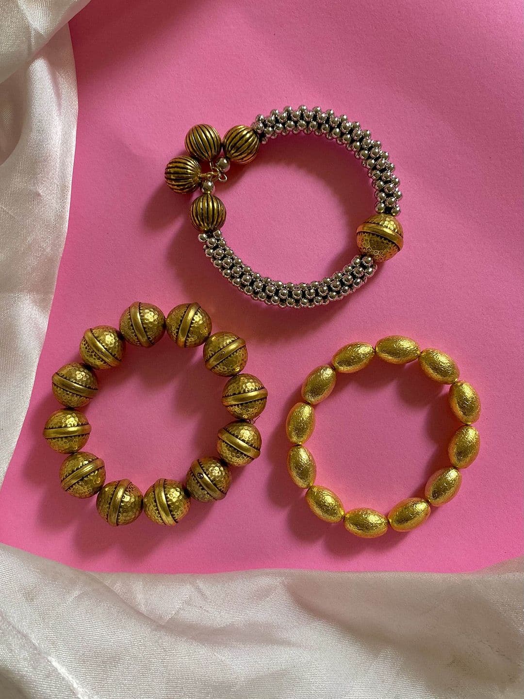 ATIBELLE Set Of 3 Gold-Plated Bangles - Image 1