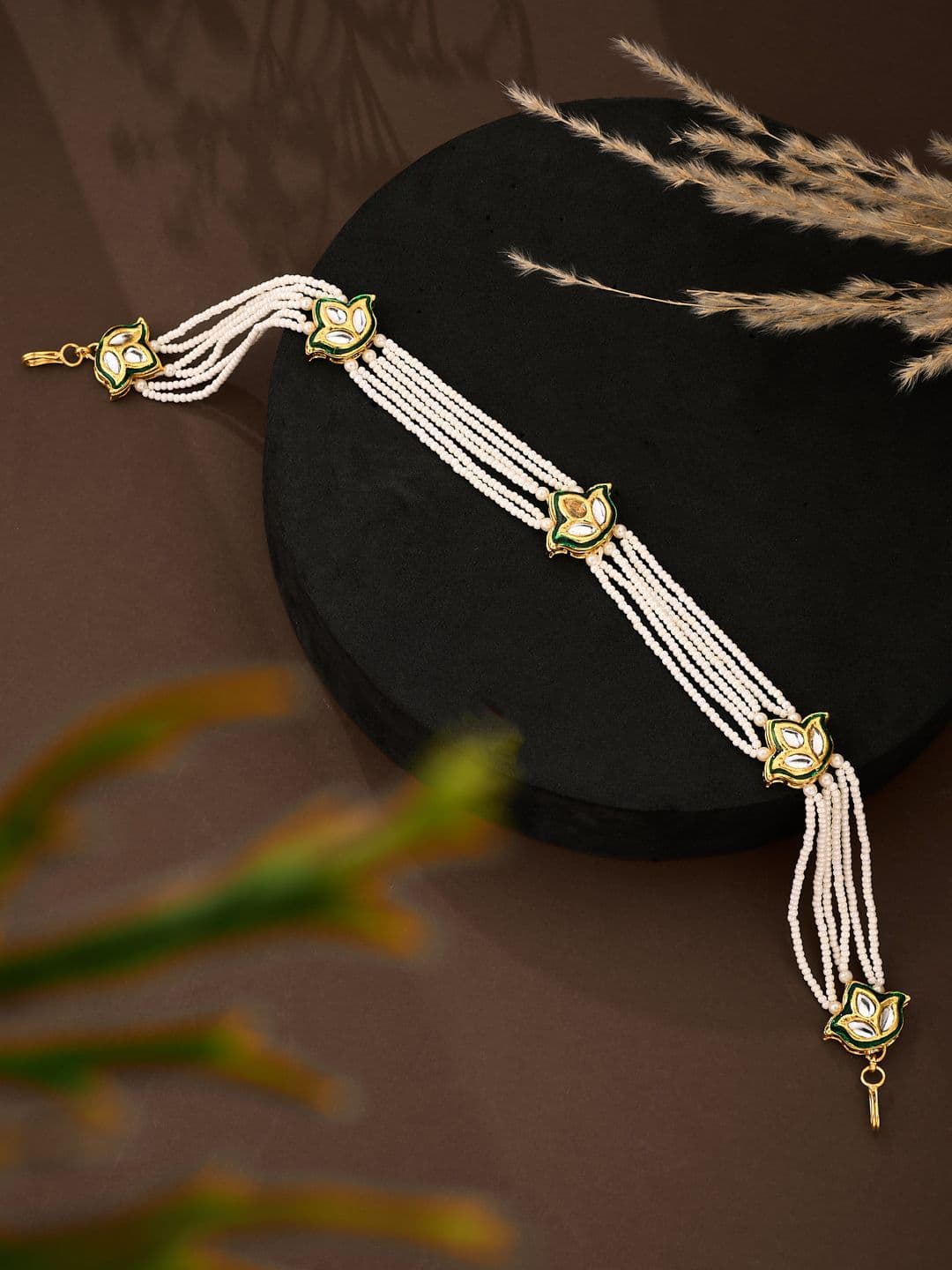 ATIBELLE Gold-Plated Kundan Studded Matha Patti - Image 1