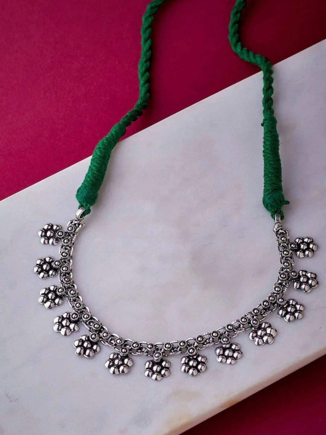 ATIBELLE Silver-Plated Necklace - Image 1