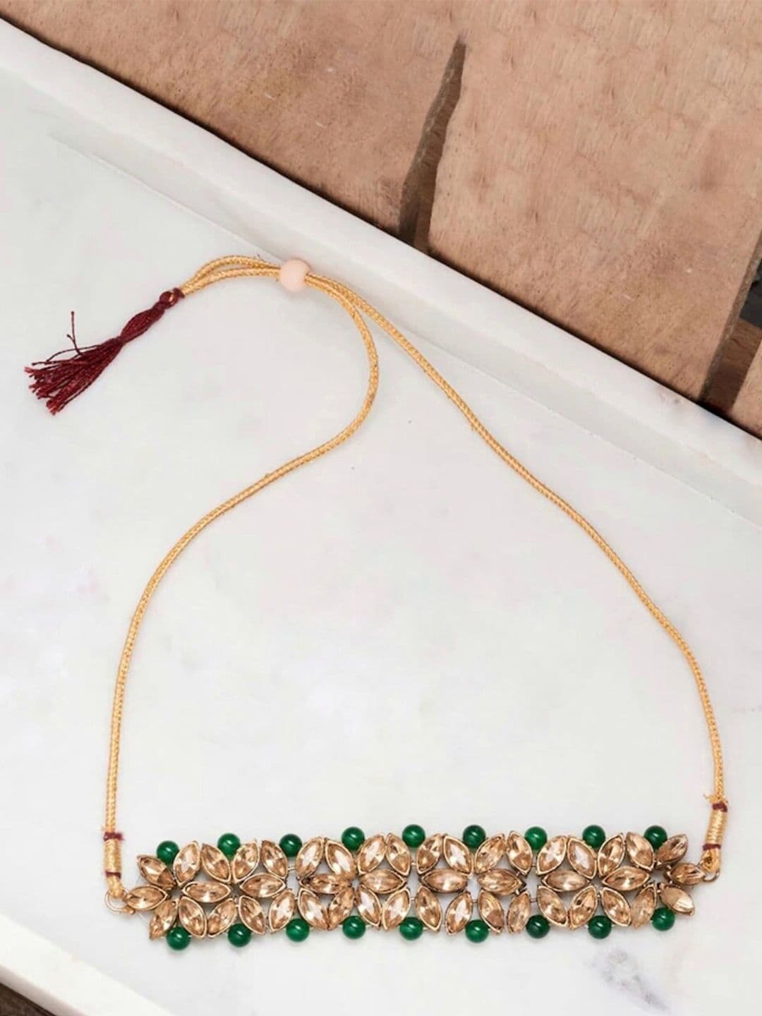 ATIBELLE Copper-Plated Studded Necklace - Image 1