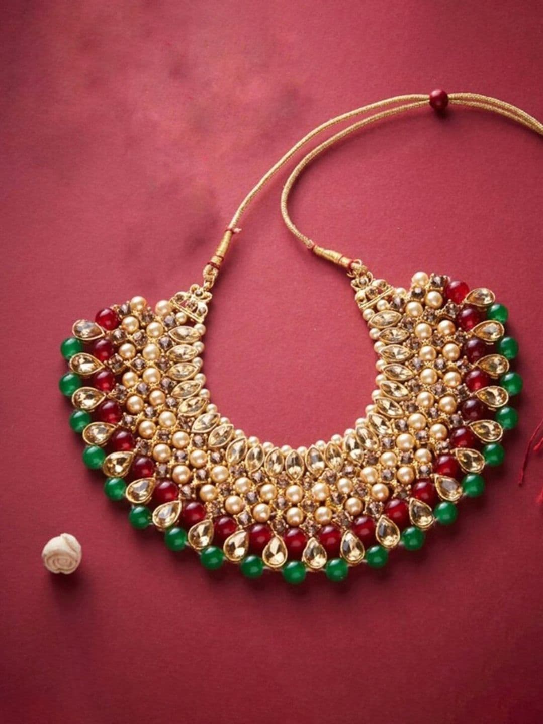ATIBELLE Gold-Plated Studded Necklace - Image 1