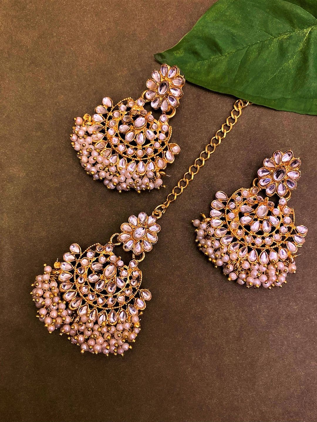 ATIBELLE Gold-Plated Kundan Studded Jewellery Set - Image 1