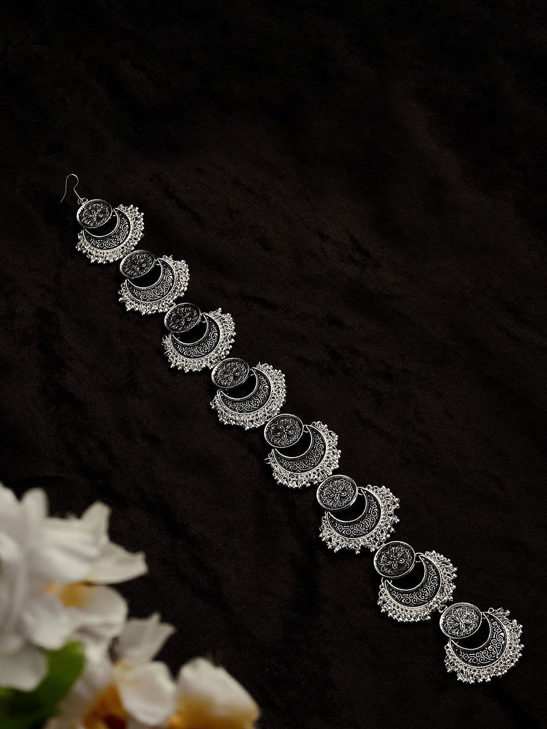 ATIBELLE Silver-Plated & Beaded Bun Pin - Image 1