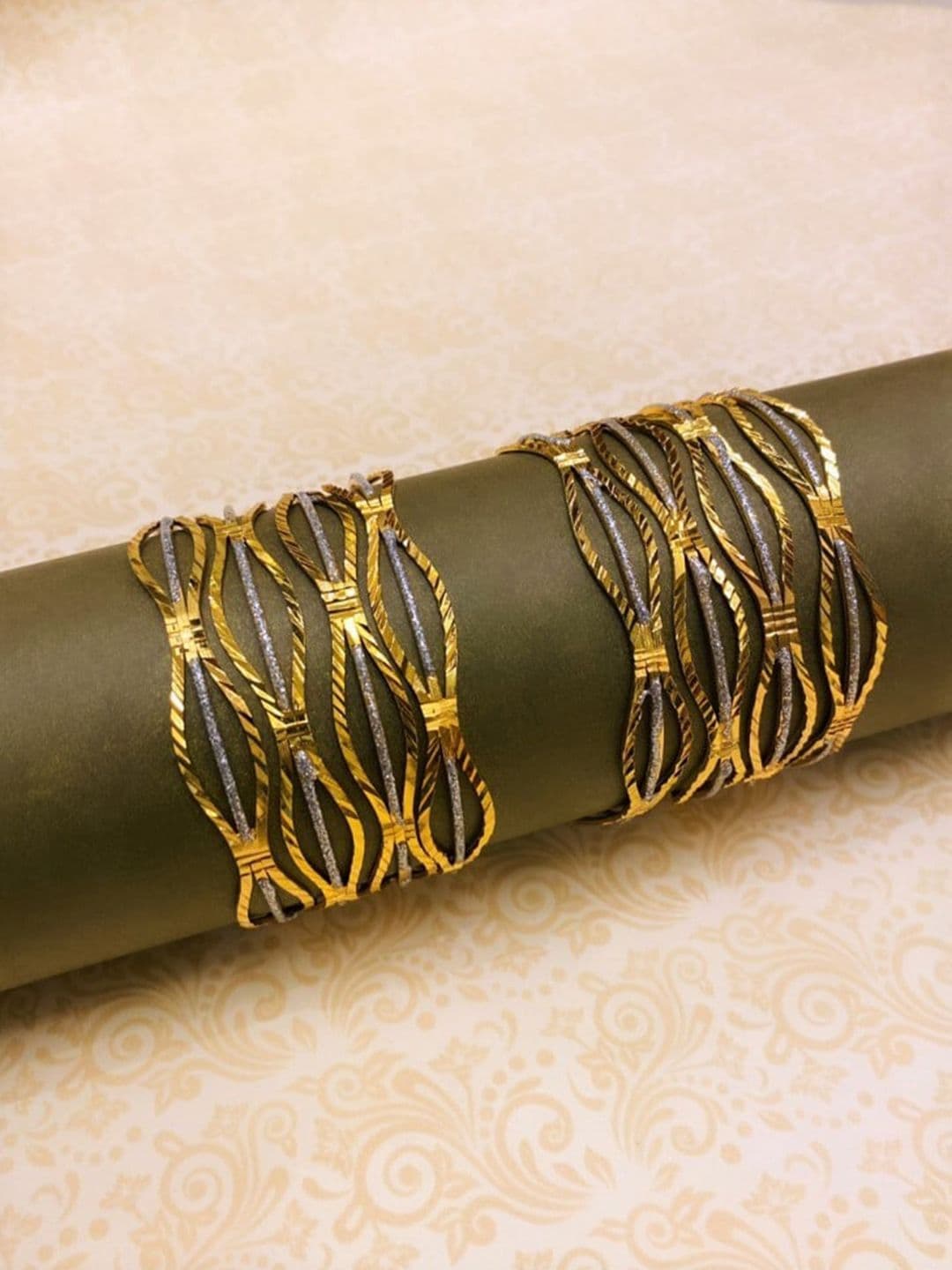 ATIBELLE Set Of 8 Gold-Plated Bangles - Image 1