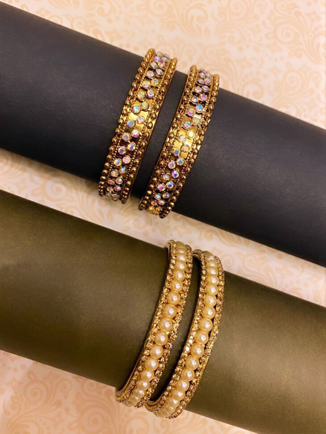 ATIBELLE Set Of 4 Gold-Plated Bangles - Image 1