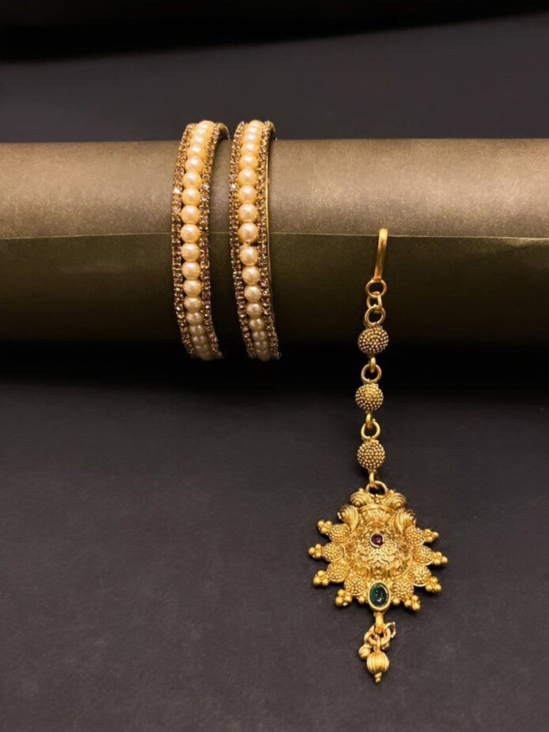 ATIBELLE Gold-Plated Beaded Jewellery Set - Image 1