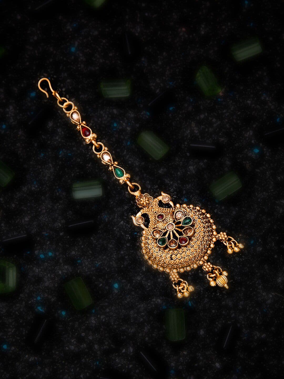 ATIBELLE Gold-Plated Antique Maangtikka - Image 1