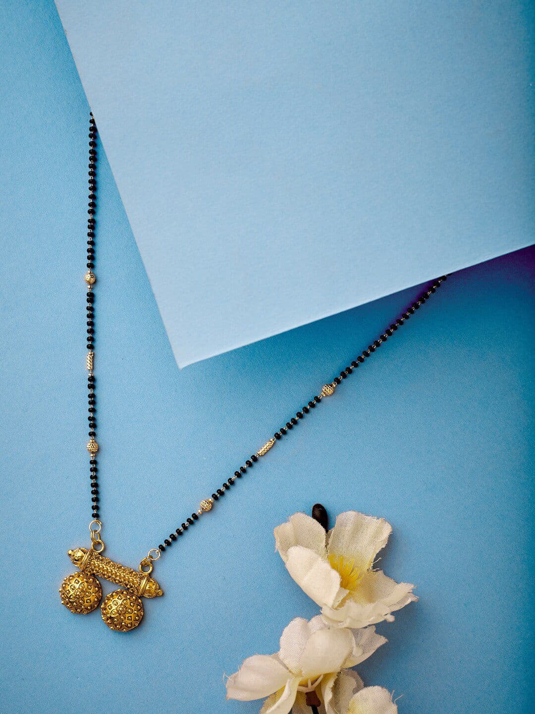 ATIBELLE Gold-Plated & Beaded Vatti Mangalsutra - Image 1