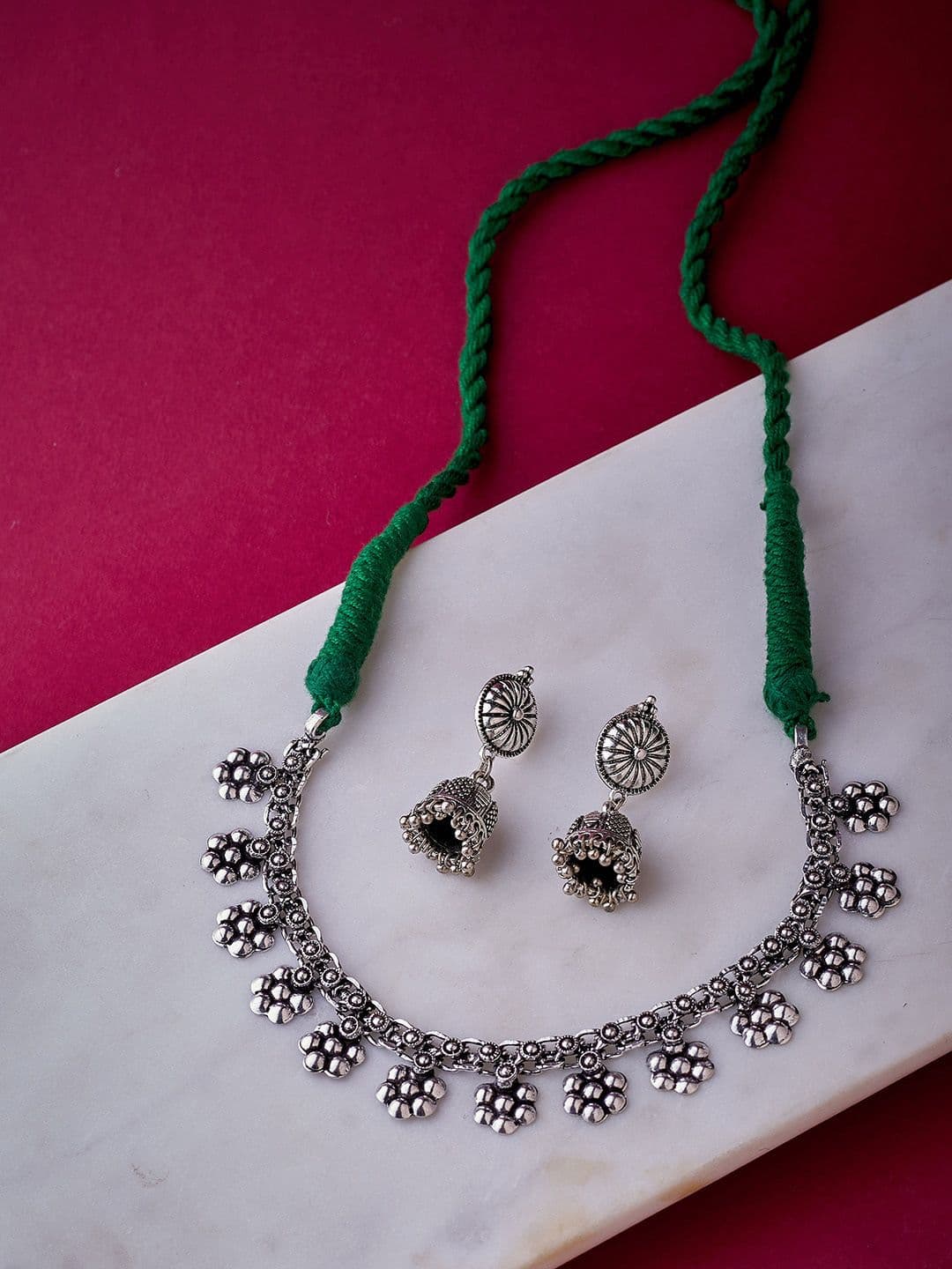 ATIBELLE Silver-Plated Jewellery Set - Image 1
