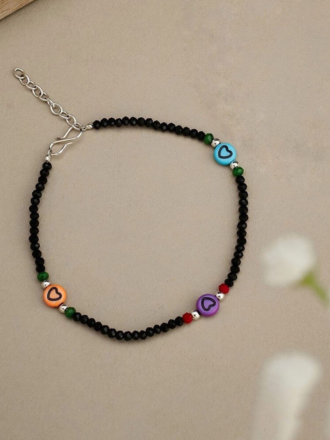 ATIBELLE Silver-Plated Stone Studded Anklet - Image 1
