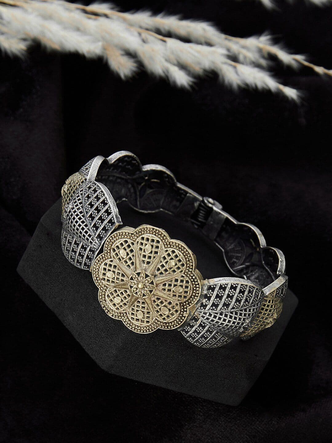 ATIBELLE German Silver Silver-Plated Bangle - Image 1