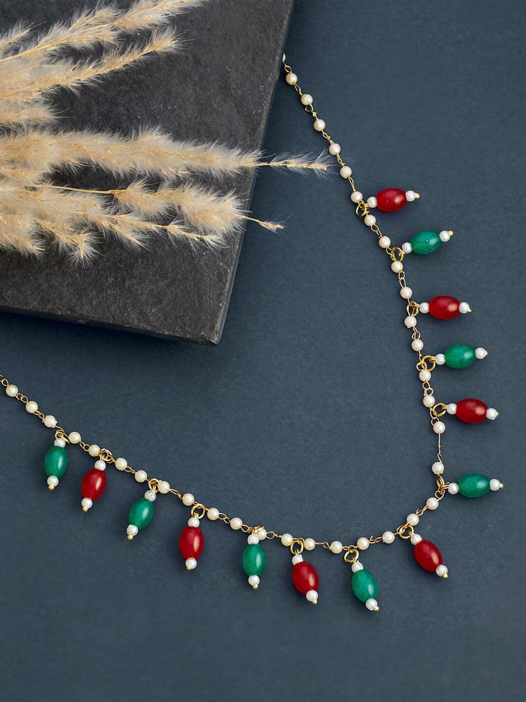 ATIBELLE Gold-Plated Stone-Studded Necklace - Image 1