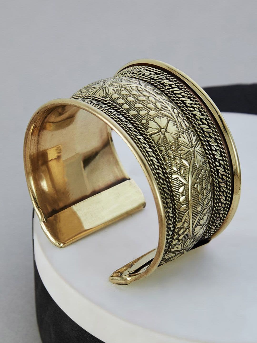 ATIBELLE Gold-Plated Cuff Bangle - Image 1