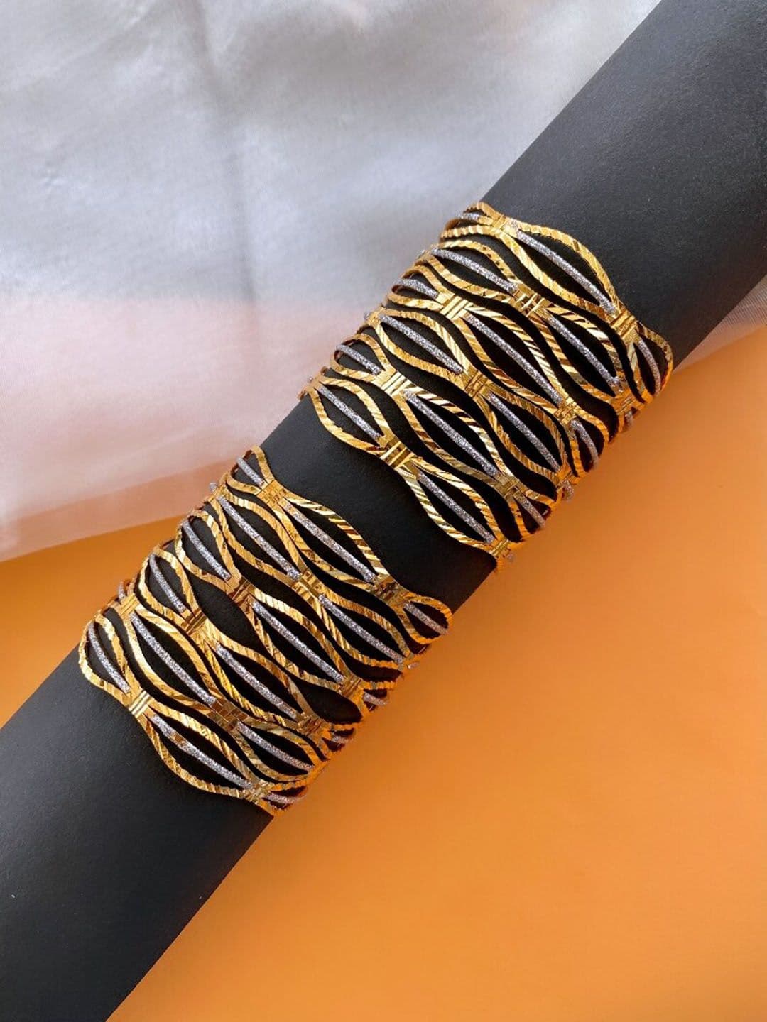 ATIBELLE Set Of 12 Gold-Plated Bangle - Image 1
