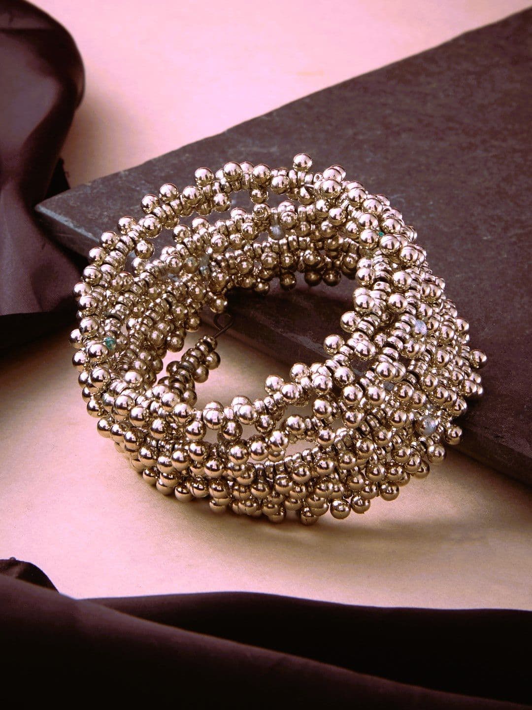 ATIBELLE German Silver Silver-Plated Bangles - Image 1