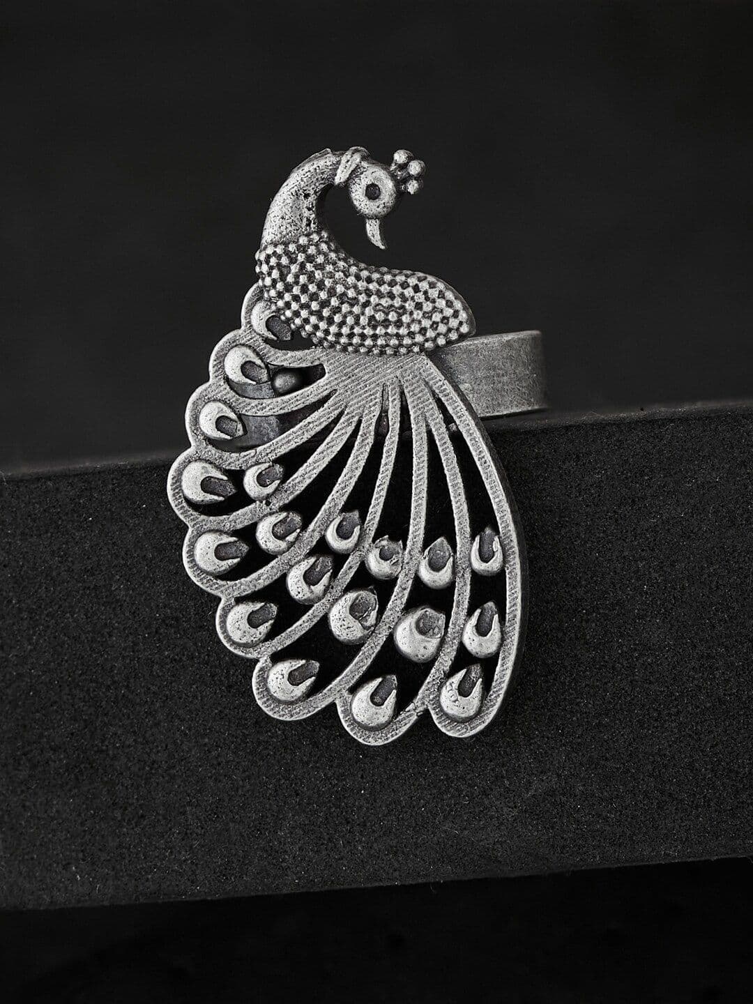 ATIBELLE Silver Plated German Silver Finger Ring - Image 1