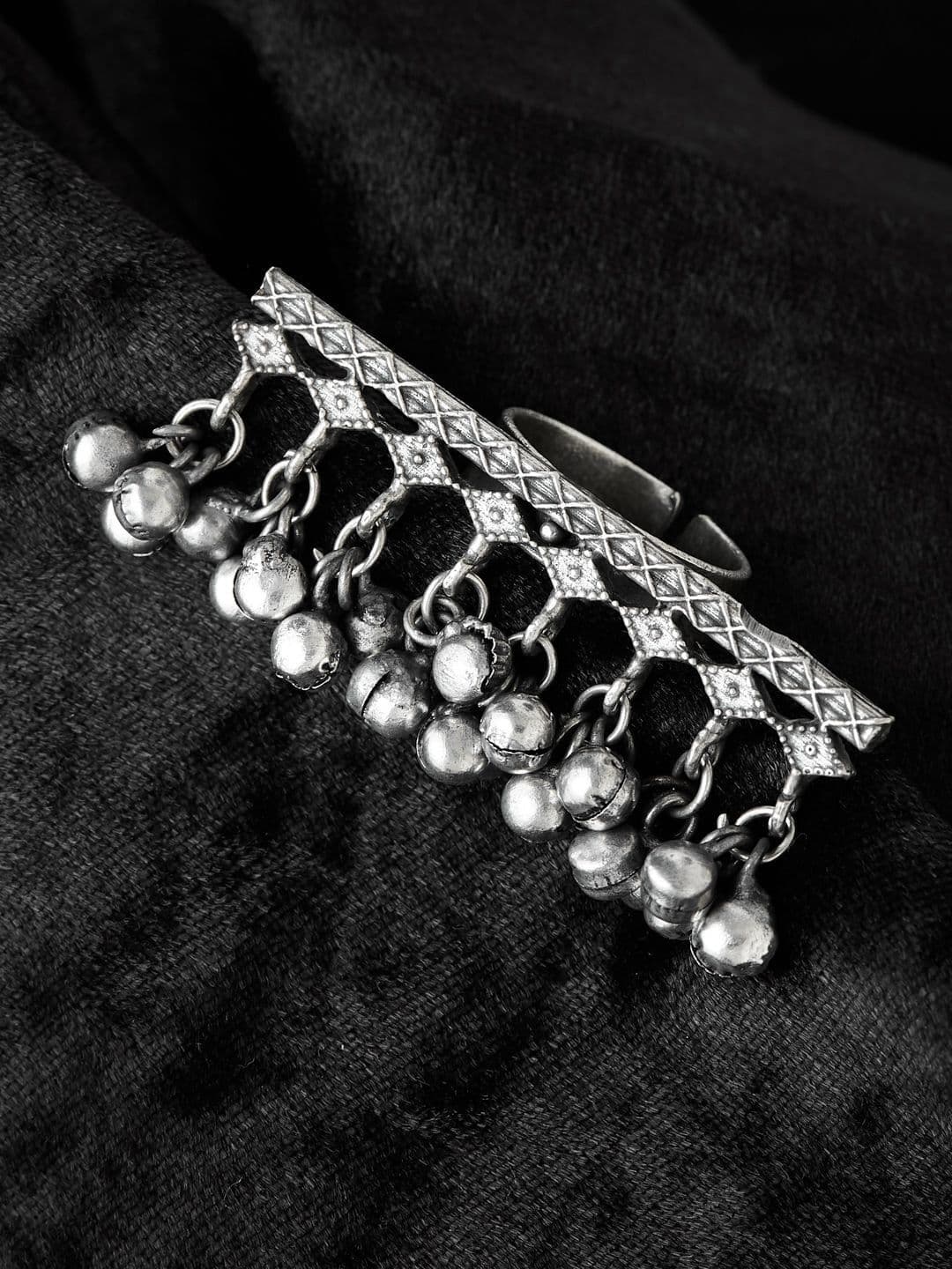 ATIBELLE Silver Plated German Silver Finger Ring - Image 1