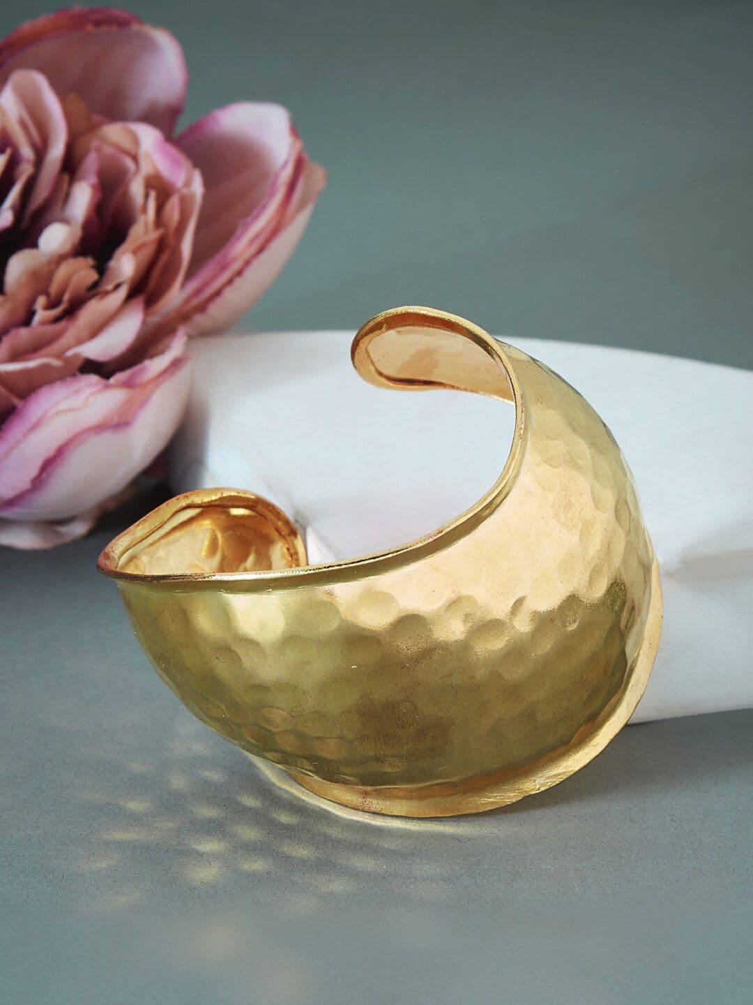 ATIBELLE Gold-Plated Brass Cuff Bracelet - Image 1