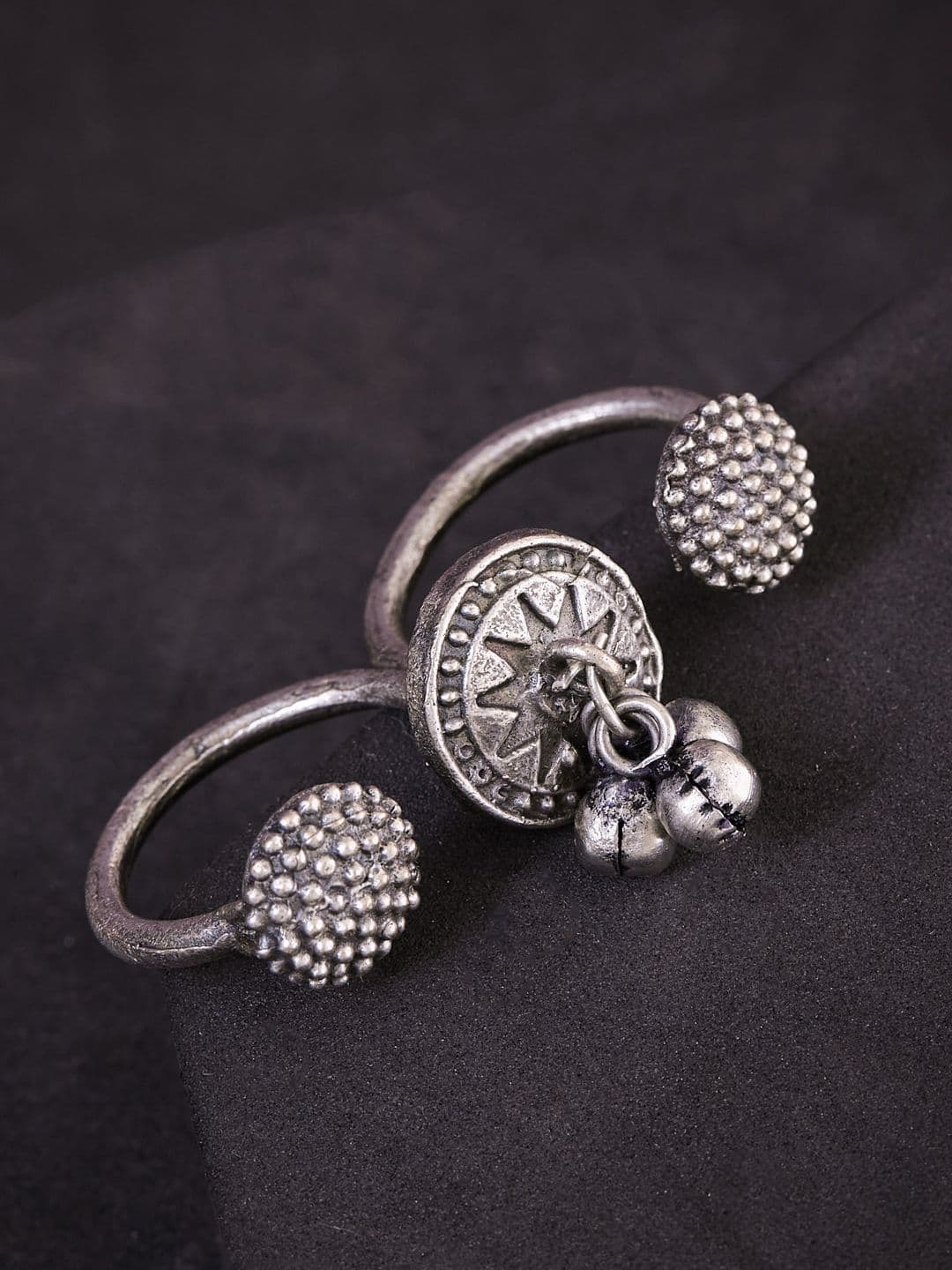 ATIBELLE Silver Plated German Silver Finger Ring - Image 1