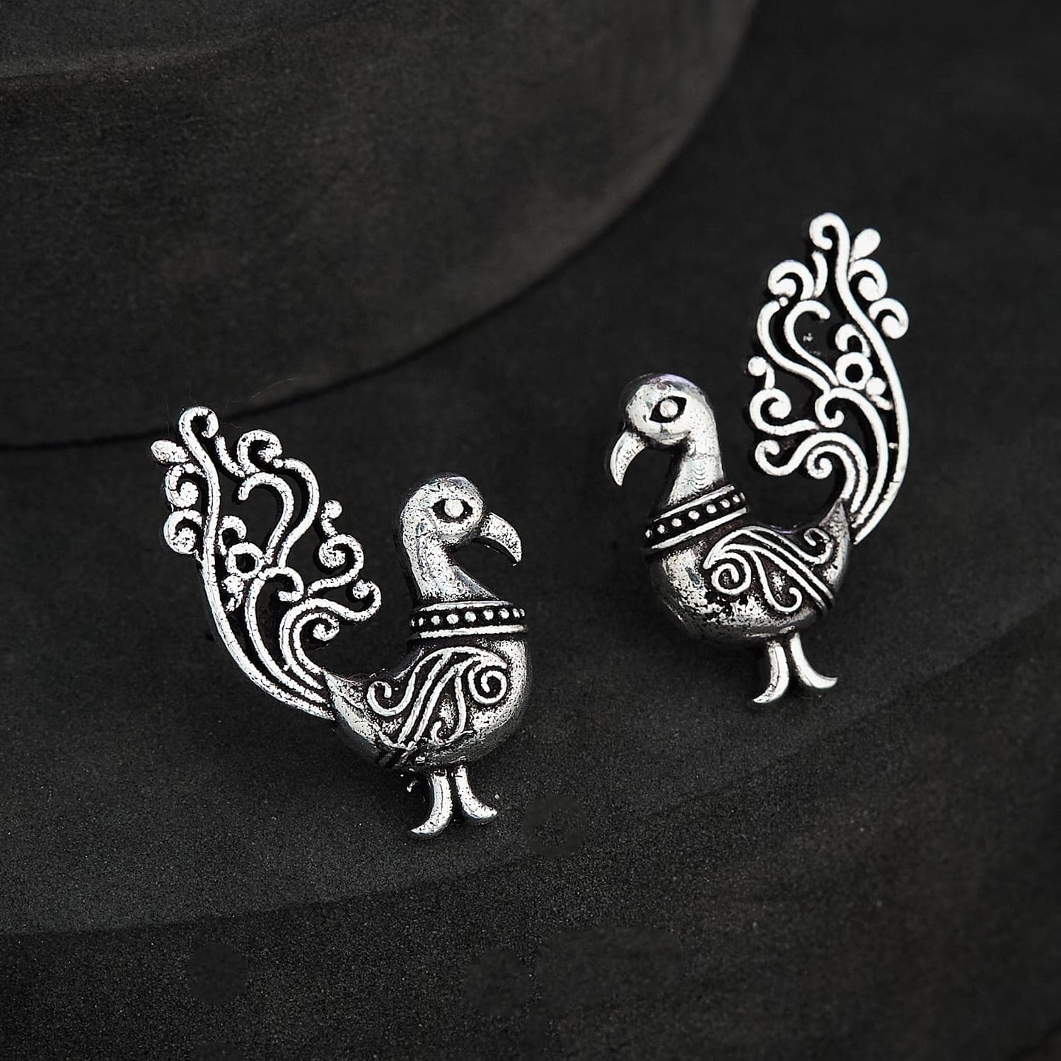 ATIBELLE Oxidised Contemporary Studs