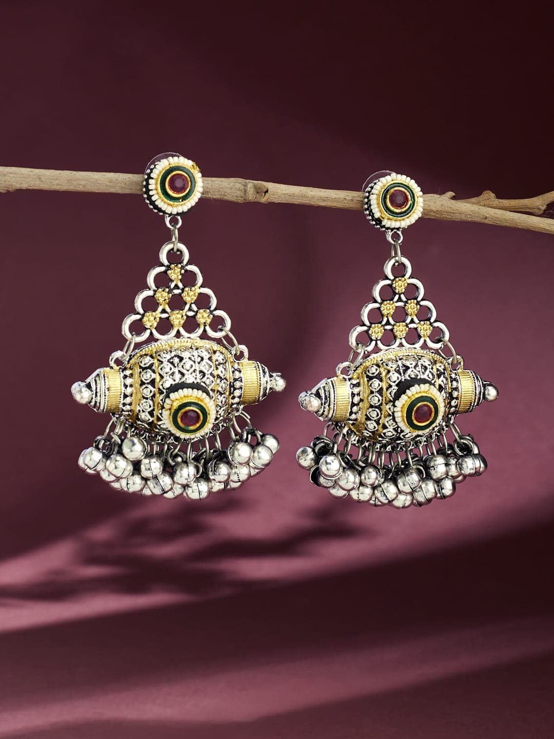 ATIBELLE Contemporary Jhumkas Earrings