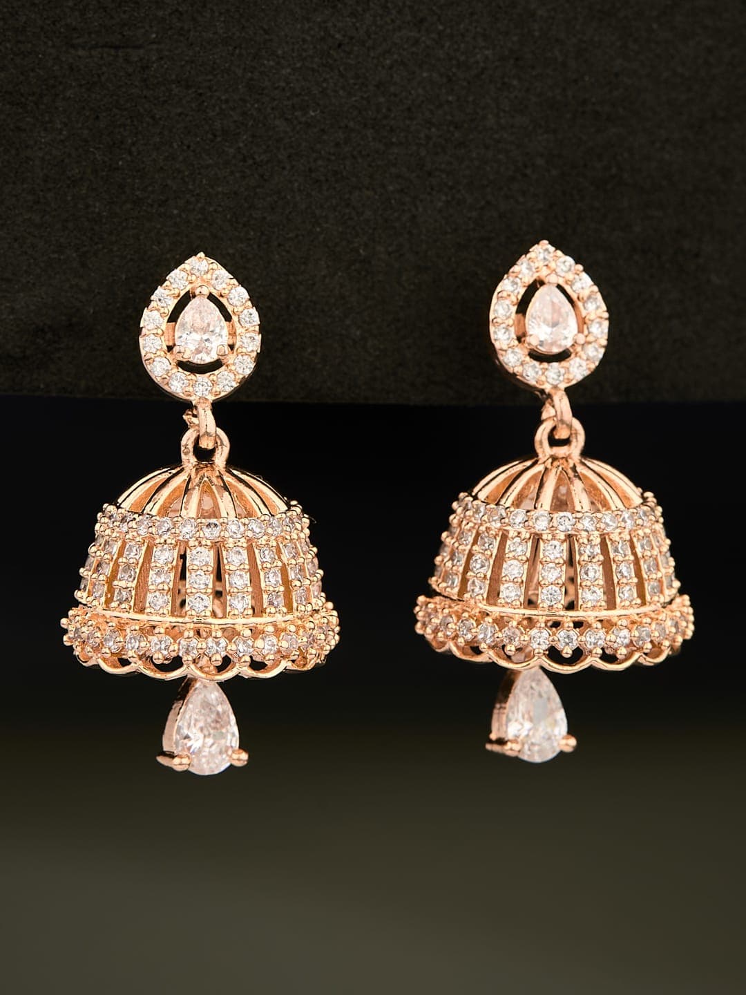 ATIBELLE Contemporary Jhumkas Earrings - Image 1