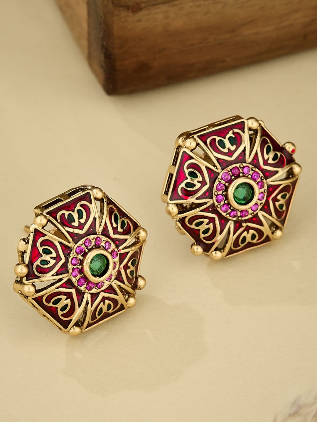 ATIBELLE Contemporary Studs Earrings - Image 1