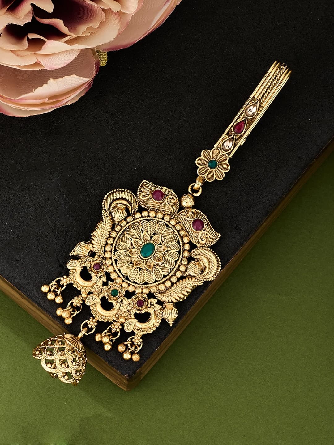 ATIBELLE Artificial Stones Studded Waist Chain Saree Accessories - Image 1