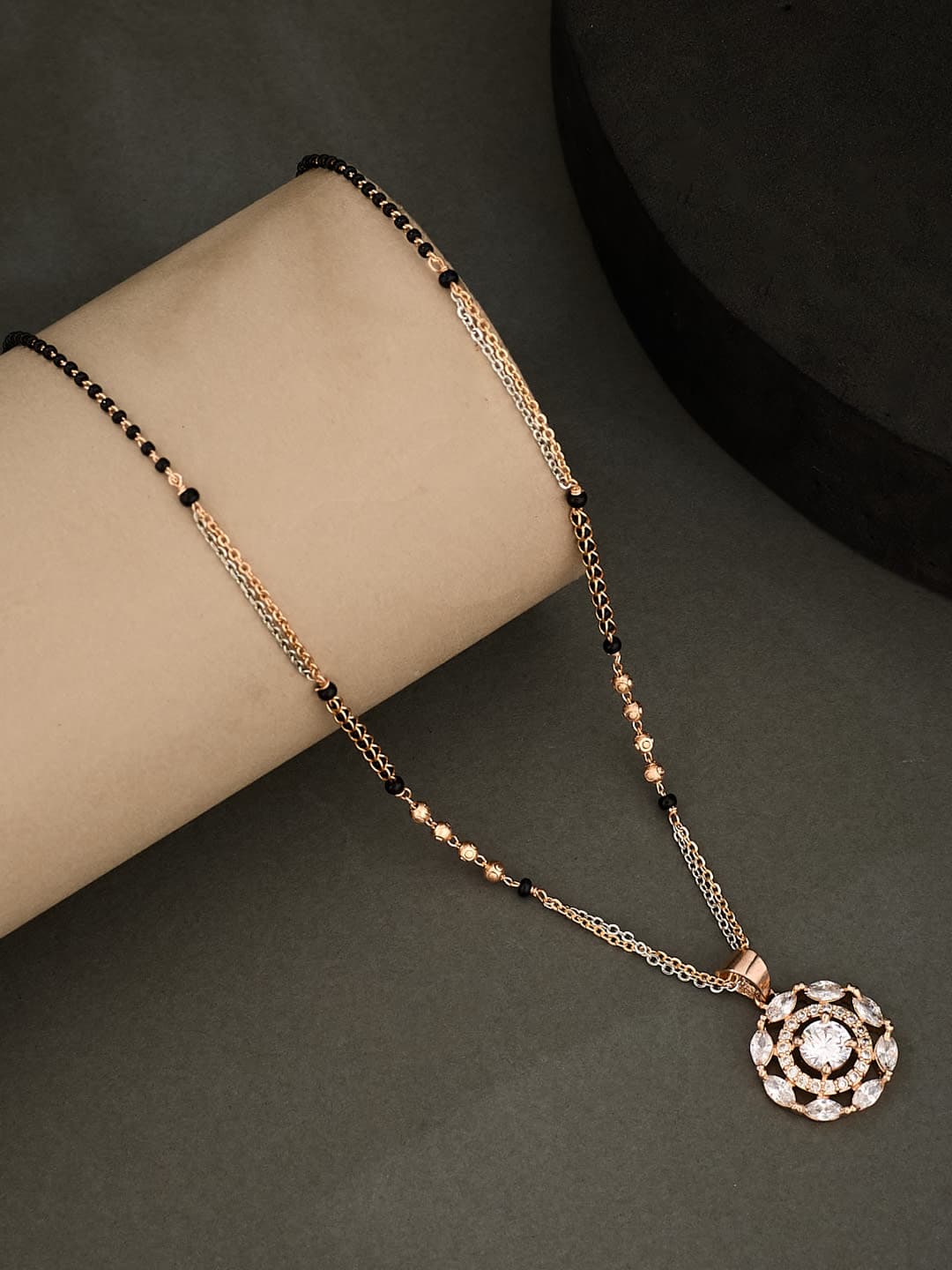 ATIBELLE Gold-Plated Artificial Stones Mangalsutra