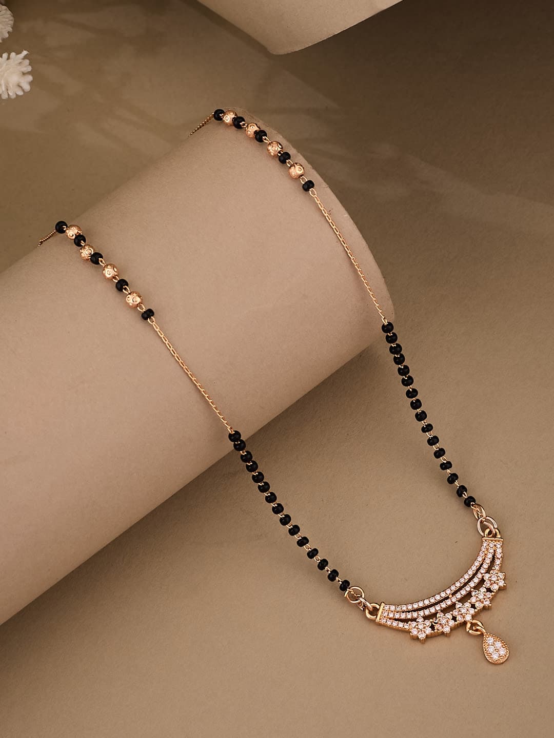ATIBELLE Gold-Plated Artificial Stones Studded Mangalsutra - Image 1