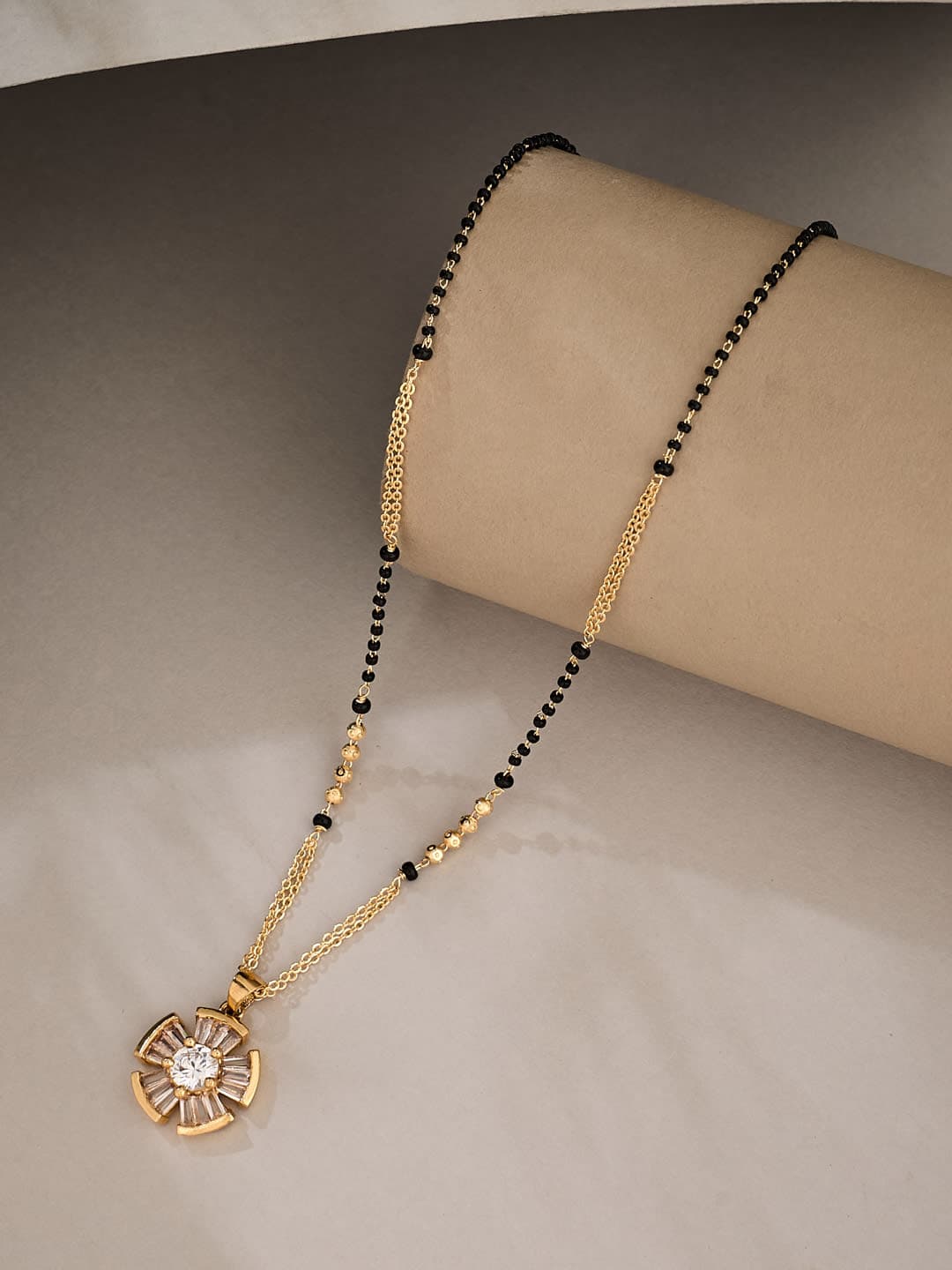 ATIBELLE Gold-Plated Artificial Stones Mangalsutra