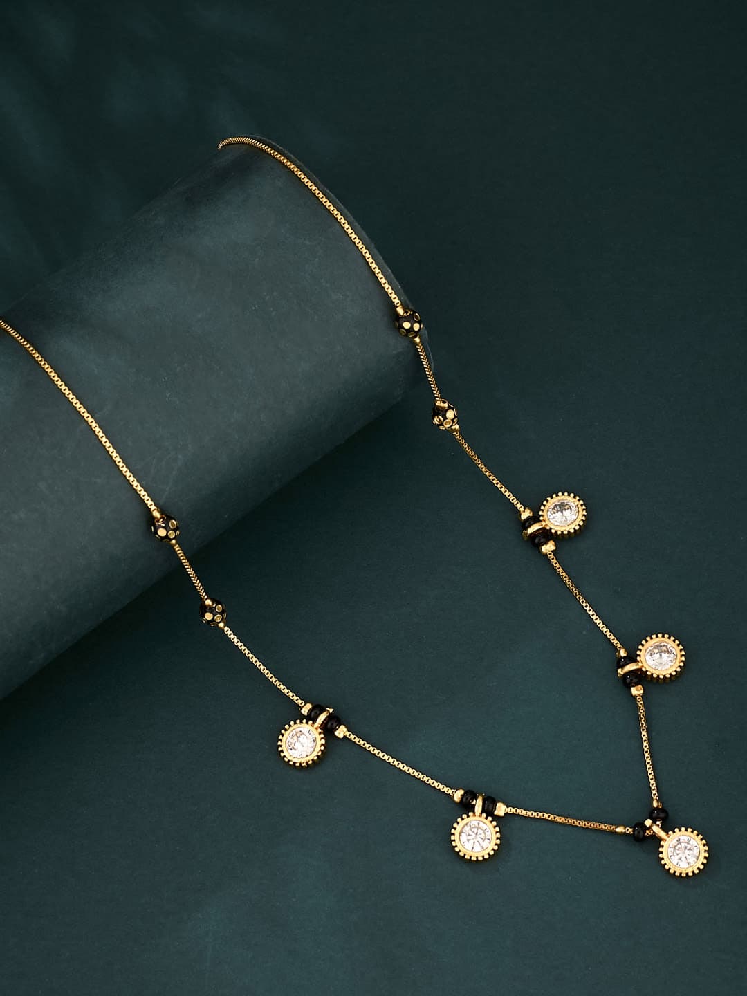 ATIBELLE Gold-Plated Artificial Stones Mangalsutra
