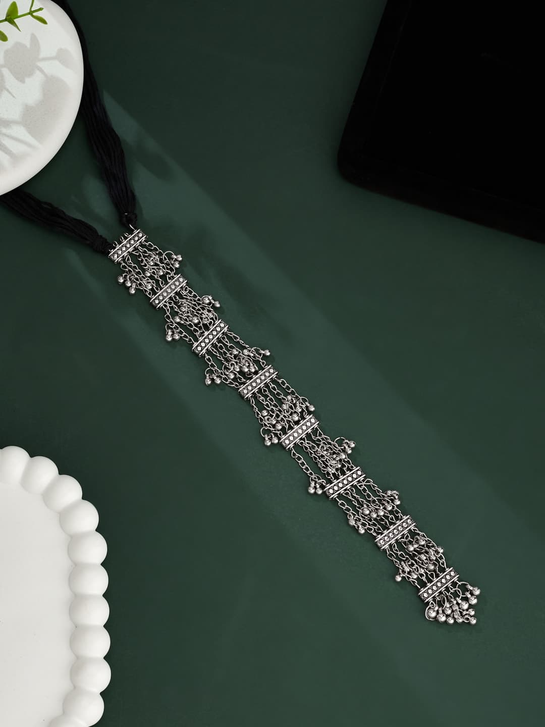 ATIBELLE Brass Silver-Plated Necklace - Image 1