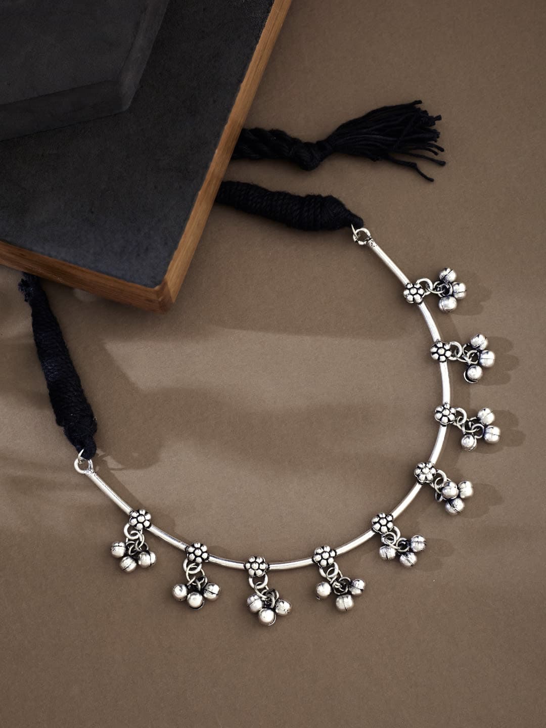 ATIBELLE Brass Silver-Plated Necklace - Image 1