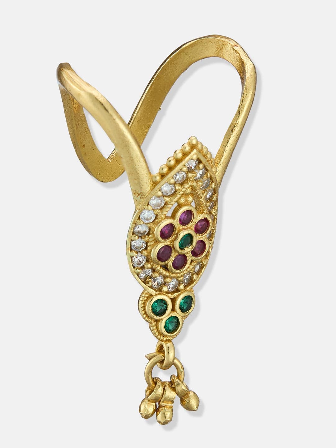 ATIBELLE Gold Plated Cubic Zirconia Stones Studded Finger Ring - Image 1